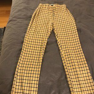 Urban Outfitter Yellow Plaid Pants